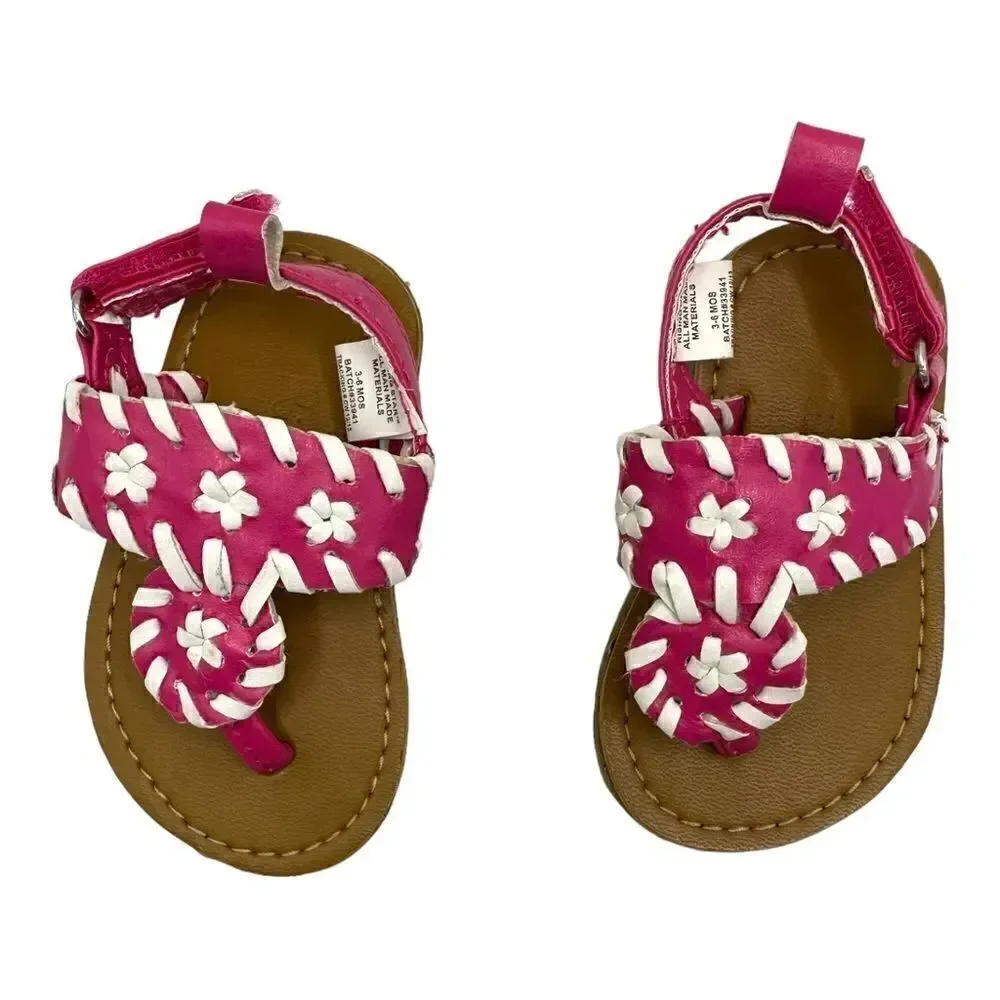 Rising star sandals ningbo infant 3-6 months pin & white